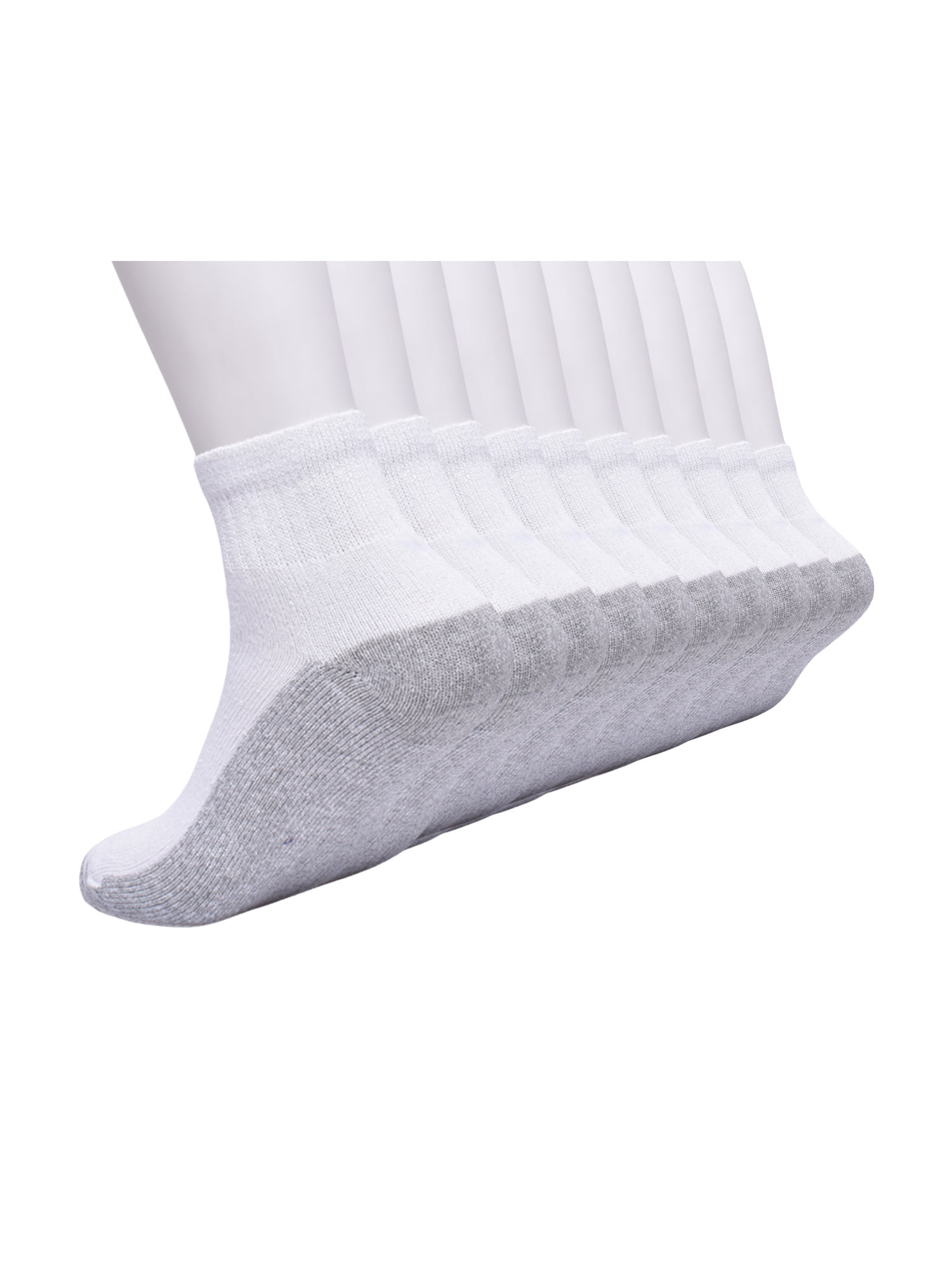 Wonder Nation Boys Cushioned Ankle Socks, 10 Pack, Sizes S (4-8.5) - L (3-9)