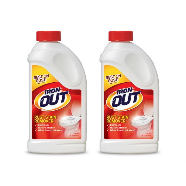 Iron OUT Rust Stain Remover Powder, 1 lb 12 oz, 2 Bottles - Walmart.com