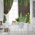 thumbnail image 5 of Spring Leaves Blackout Curtains for Bedroom, Pastoral Garden Botanical Brown Wooden Thermal Insulated Kitchen Drapes with Grommets, Light Blocking Window Treatment, 2 Panels 52" x 96", 5 of 7