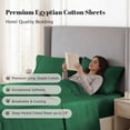 thumbnail image 4 of Superior Egyptian Cotton 530 Thread Count Deep Pocket Sheet Set, Queen Size, Green, 4 of 8