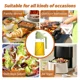 thumbnail image 5 of Botella pulverizadora de vidrio para cocina, dispensador de aceite, tarro pulverizador de aceite para barbacoa, hornear, suministros de cocina, 470ML, 5 of 5