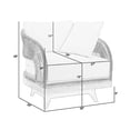 thumbnail image 5 of Kimi 33 Inch Outdoor Patio Swivel Accent Chair- Olefin- Gray Woven Rope, 5 of 5