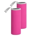thumbnail image 1 of 2 piezas Funda de Neopreno para Botella de Agua, Bolsa Portabotellas de Vidrio Aislante de 18.5 oz, Funda Colapsable para Bebidas con Asa, Rosa Rojo, 1 of 7