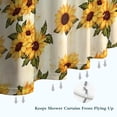 thumbnail image 6 of Beige Sunflower Pattern Shower Curtain 36"x72" ,Bathroom Decorative Shower Curtains Set with 12 Hooks,Modern Waterproof Washable Shower Curtain, 6 of 6