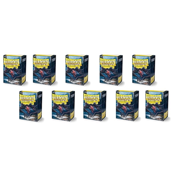 Sleeves Dragon Shield de color negro mate, 10 paquetes (1000 en total)