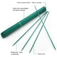 thumbnail image 2 of Casewin Green Bamboo Plant Stakes Garden Stakes 15 inch 50 PCS,Wood Stakes for Vegetables/Floral,Bamboo Plant Support for Indoor &Outdoor Plants with 50 Garden Ties, Sign Posting Garden Sticks, 2 of 7