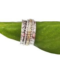 Infinity Spinner Band, Meditation Ring, 925 Sterling Silver Ring, Spinning Thumb Ring, Two Tone Ring, Fidget Ring, Handmade Jewelry, Christmas Oxidized, Womans Band Ring, Anxiety Ring, Mans Band Gifts