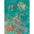 thumbnail image 2 of Goldberger, Jennifer 25x32 White Modern Wood Framed Museum Art Print Titled - Teal Rose Garden II, 2 of 4