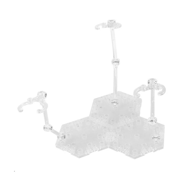 Xuanheng Sturdy Figure Display Base Stand Holder Support for 1/144 Model Figures Toys Clear