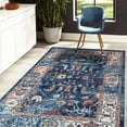 thumbnail image 2 of Luxee Designs Alexandria Bordered Pattern 5x7 Area Rug for Living Room Indoor Boho Rugs - Navy, 2 of 10