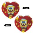 thumbnail image 2 of Pofeuu SpongeBob SquarePants for Portable Pocket Makeup Mirror PU Cover Compact Travel Mirror with Normal and Magnifying Double Sided Glass-Round Shape-Heart Shape, 2 of 9