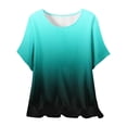 thumbnail image 1 of Plebaso Hauts d'Été pour Femmes Manches Courtes Col Rond T-Shirts Confortables Blouses Amples pour Femmes, 1 of 5