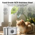thumbnail image 2 of Fuente para gatos PAWSPIK SS-01 de acero inoxidable, 3,2 L, 2 of 8