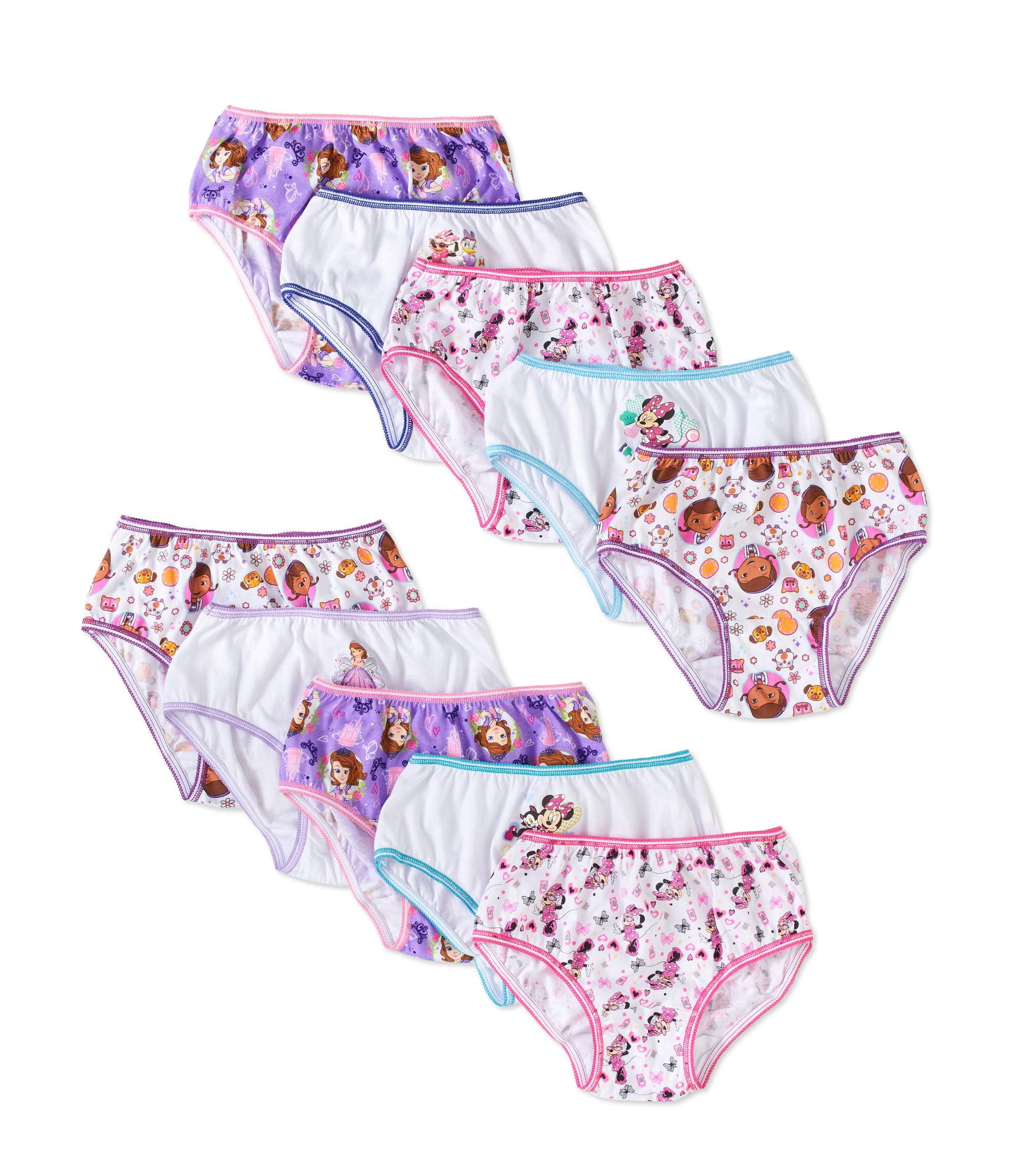 Disney Junior Disney Jr., Girls Underwear, 7 + 3 Bonus Pack Panties