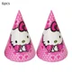 thumbnail image 3 of Decoraciones para baby shower de Hello Kitty Cat en color rosa Globos para el quinto cumpleaños de niñas Platos de papel Vajilla desechable Suministros para fiestas, 3 of 5