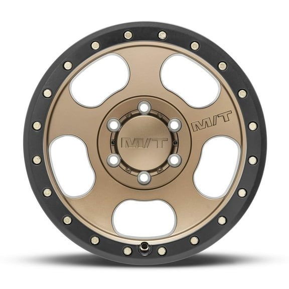 1 Mickey Thompson 17x9 5X5.50 -12 Canyon Pro Bronze Satin Bronze with Black Lip Wheel Rim