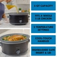 thumbnail image 4 of Kenmore 5 qt (4.7L) Slow Cooker, Black and Gray, Compact Countertop Cooking, Simple Dial Control, 4 of 10