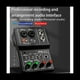 thumbnail image 4 of TEYUN Tarjeta de Sonido Q-12 Mezclador de Audio Placa de Sonido Consola Interfaz de Sistema de Escritorio 4 Canales 48V Potencia EstéReo Tarjeta de Sonido para Ordenador, 4 of 5