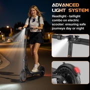Alloweek AW02T Electric Scooter for Adults 8.5 Solid Tire 19.9 mph 350W Motor 23 Miles Range Iron Frame Foldable Commuting E Scooter with LED Lights