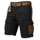 thumbnail image 4 of Ceisia Gift Men's All-Season Work Shorts - Fashion Solid Color Multi-Pocket Outdoor Sports Cuffed Hem Casual Shorts, 4 of 6
