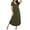 Army Green, variant on Long Nightgowns for Women House Dress Plus Size Sleepwear Pleated Full Length Loungwear