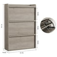 thumbnail image 4 of COZONY Shoe Cabinet with 3 Flip Drawers, Wooden Hidden Shoe Organizer for Entryway, 4 of 7