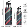 thumbnail image 2 of Yayeee 20oz Double Wall Stainless Steel Water Bottle with Flip Straw, Stars Abstract Lines, 2 of 7