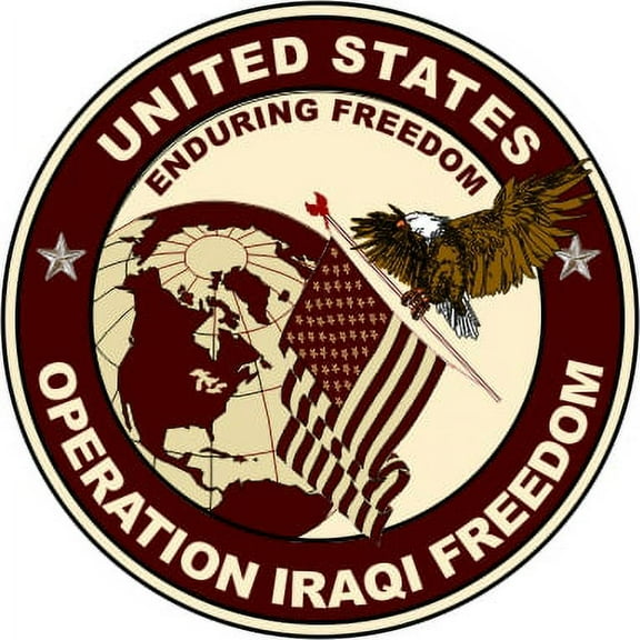 3.8 Inch Operation Iraqi Freedom Vinyl Transfer Decal