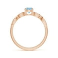 thumbnail image 2 of ANGARA Natural Solitaire Aquamarine Infinity Shank Ring in 14K Rose Gold for Women (Size-5mm) | March Birthstone, Birthday, Anniversary, Jewelry Gift for Women | Natural Aquamarine Ring, 2 of 9