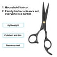 thumbnail image 2 of Portable 6 Inch Length Straight Scissors for Long Short Thick Hard Soft Hair for Men Women Black, 2 of 6