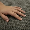 thumbnail image 3 of Mohawk Home Homespun Plush Fade/Stain Resistant Non-Slip Machine Washable Bath Rug, Cool Grey, 2' x 5', 3 of 6
