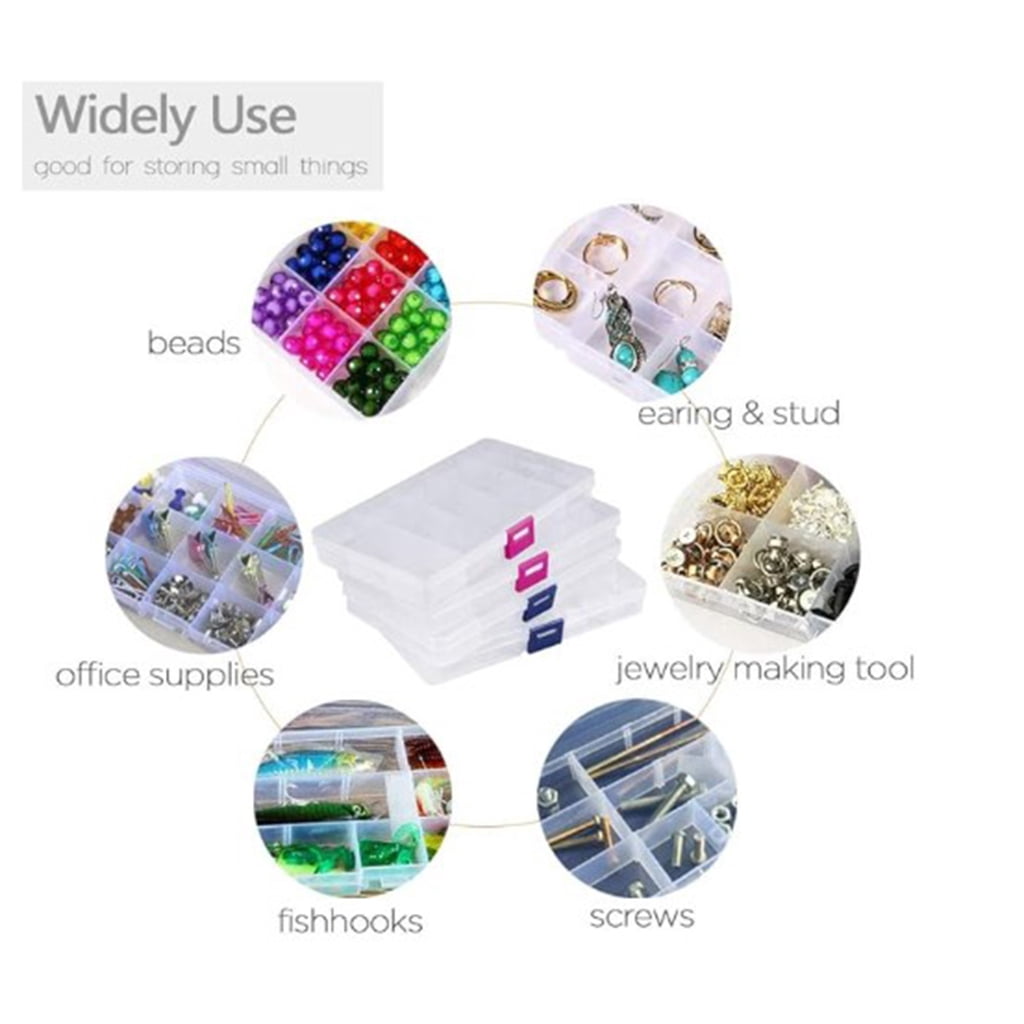 WINDLAND Sturdy Bead Storage Set with Individual Sections for Hobbyists and Professional