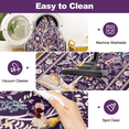 thumbnail image 4 of MJIAexp 2'x8' Boho Floral Runner Rug,Non Slip Washable Floral Hallway Runner Rug with Rubber Backing, Low Pile Faux Wool Carpet for Kitchen, Laundry, Bedroom, Entrance, 4 of 7