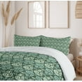 thumbnail image 6 of Ambesonne Abstract Duvet Cover Set, Curly Drops Natural Tones, 2-Calking, Pale Green Jade Green, 6 of 7