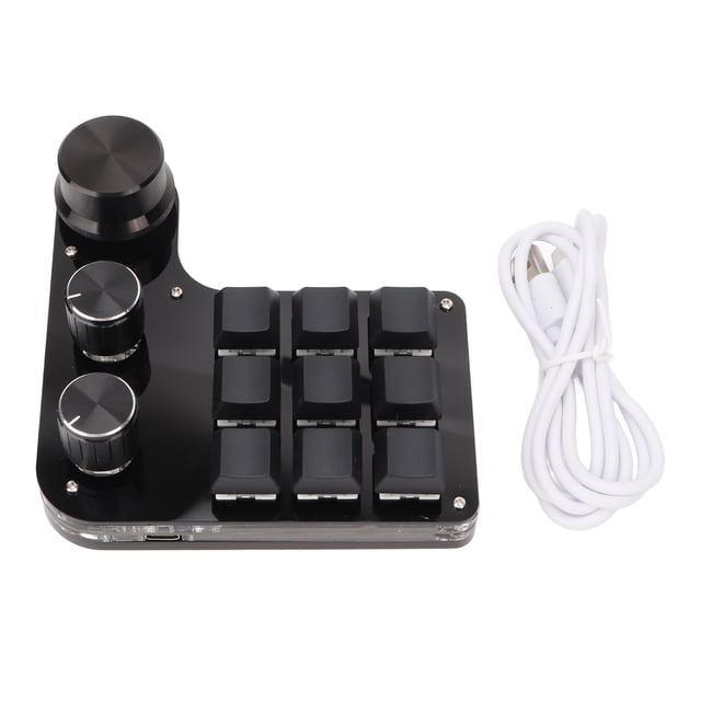 Gaming Keypad, Mini Keypad Wired Connection Blue Switch 9 Keys For Media