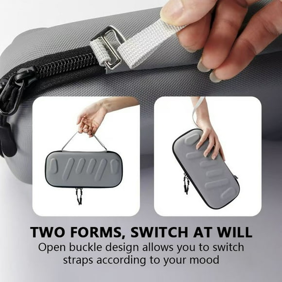 Funda rígida resistente compatible con Nintendo Switch OLED, mandos Joycons y adaptador de CA - Bolsa protectora para transporte y almacenamiento
