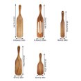 thumbnail image 3 of Cucharas de madera para cocinar utensilios de cocina de madera y soporte para utensilios, espátula que incluye cuchara, espátula y cuchara ranurada de mango largo, 3 of 7
