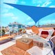 thumbnail image 2 of LAGarden 25Ft Triangle Sun Shade Sail Canopy 97% UV Block Commercial Carpark Pool Camping Beach Playground Outdoor Blue LAGarden Modern, 2 of 10