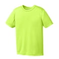 thumbnail image 5 of Port & Co Teen Unisex Regular Plain Short Sleeves T-Shirt Neon Yellow Medium, 5 of 6