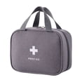 thumbnail image 3 of Car First Aid Kit Emergency Kit, First Aid Bag, Travel Bag, Outdoor Emergency Bag, Large Gray Portable Zippered Medical Pouch, 8X6X3.5 Inch Lightweight, 3 of 7