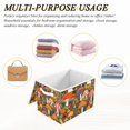 thumbnail image 6 of Yayeee Collapsible Cube Storage Bin with Lid Fabric Closet Decorative Basket with Handles, Vibrant Mushroom, 6 of 7
