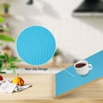 thumbnail image 4 of Table Placemats, Non-Slip Surface Prevents Sliding, Easy To Clean Multipurpose Mats Elevate Your Dining Experience, Versatile Liners For A Sleek Kitchen (Blue), 4 of 5