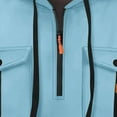 thumbnail image 7 of Resicozy Cargo Hoodies for Men Quarter Zip Pullover Sweatshirt Raglan Sleeve Pocket Shirts Tactical Jacket Oversized Comfy Hoodie Light Blue M, 7 of 7