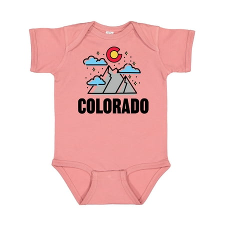 

Inktastic Colorado Mountains and Clouds Gift Baby Boy or Baby Girl Bodysuit