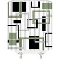 thumbnail image 3 of Modern Geometric Shower Curtain Sage Green Gray Black Abstract Boho Geometric Aesthetic Vintage Mid Century Farmhouse Fashion Fabric Bathroom Decor Curtain with Hooks, 3 of 3