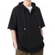 thumbnail image 5 of Playera Elvqul de Caballero sin Estampado Negro Manga Corta con Capucha Playa, 5 of 7