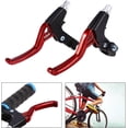 thumbnail image 4 of 1 par de palancas de freno de bicicleta, manillar de freno en V, mango de freno de bicicleta de aleación de aluminio, universal, 2,2 cm para la mayoría de las bicicletas (rojo), 4 of 5
