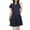 Navy, variant on Women's 2 Piece Casual Short Sleeve Top And Shorts Set Beige L