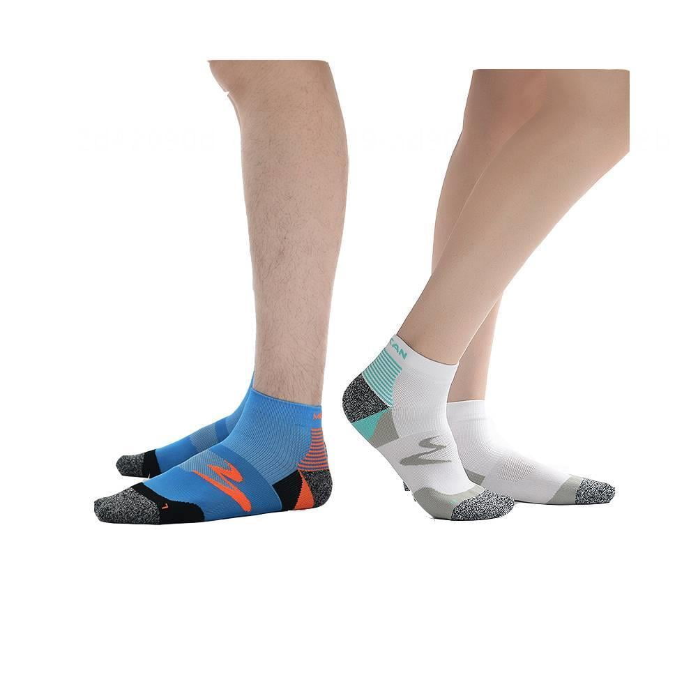Blue Anti-Blister Breathable Padded Ankle Trainer Socks Sports Gym Running 