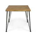 thumbnail image 2 of Outdoor Dining Table - Industrial Wood & Metal - 32.5" - Modern Patio Furniture - Weather Resistant - Garden Table for Brunch & Gatherings, 2 of 9